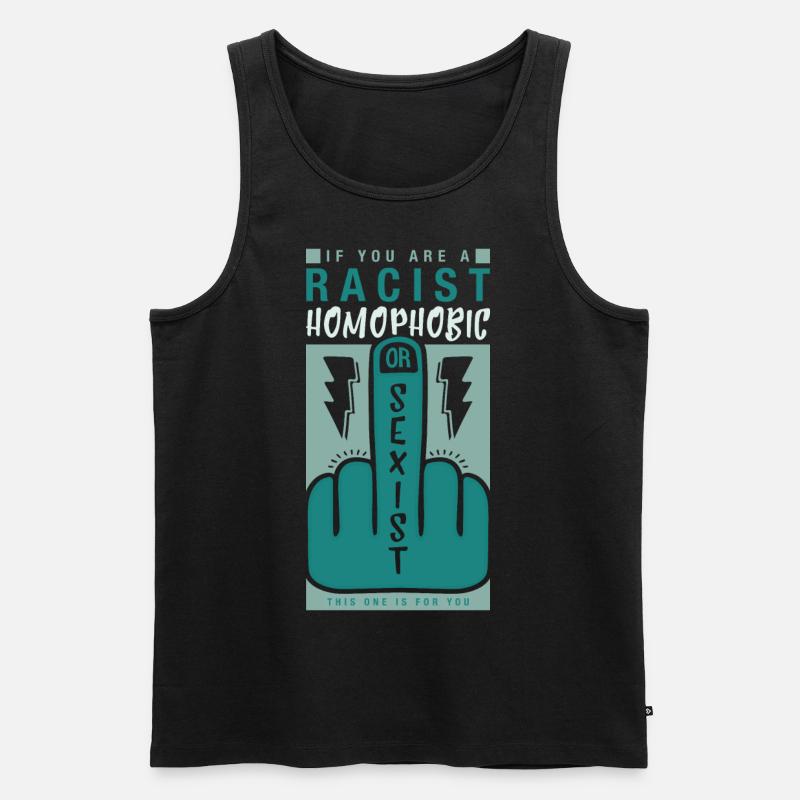 Fuck off! - Männer Premium Bio Tank Top - Schwarz