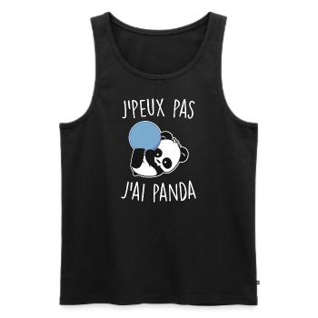 J'peux pas j'ai panda - Débardeur bio Premium Homme - noir - Devant - Michal (187cm)