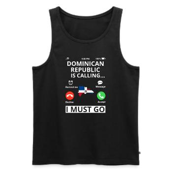 Dominican Republic Flag Dom Rep Flag Tour - Men's Premium Organic Tank Top - black - Front - Michal (187cm)