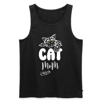 Cat Mom - Männer Premium Bio Tank Top - Schwarz - Vorne - AI Model Male 178 light (178cm)