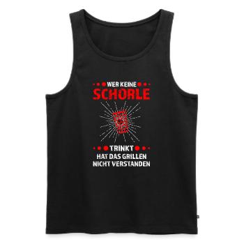 Schorle Pfälzer Dubbeglas Geschenk - Männer Premium Bio Tank Top - Schwarz - Vorne - Michal (187cm)