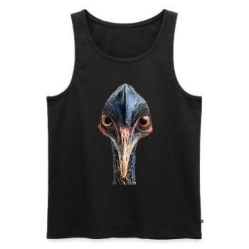 Kasuar - Männer Premium Bio Tank Top - Schwarz - Vorne - AI Model Male 178 light (178cm)