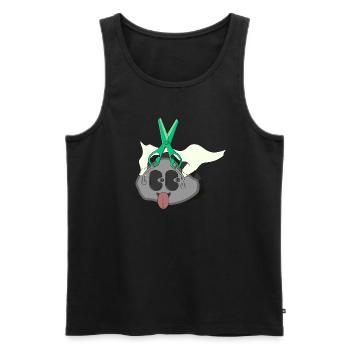 EINHEIT - Männer Premium Bio Tank Top - Schwarz - Vorne - Michal (187cm)