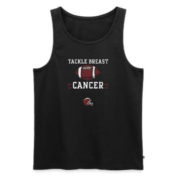 Tackle Breast Cancer - Football - Männer Premium Bio Tank Top - Schwarz - Vorne - Michal (187cm)