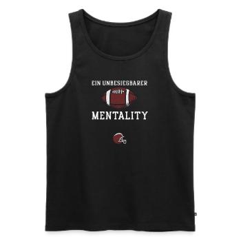 Ein unbesiegbarer Mentality - Männer Premium Bio Tank Top - Schwarz - Vorne - Michal (187cm)