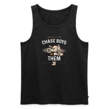 Some Girls Chase Boys I Pass Them - Men's Premium Organic Tank Top - black - Front - Michal (187cm)