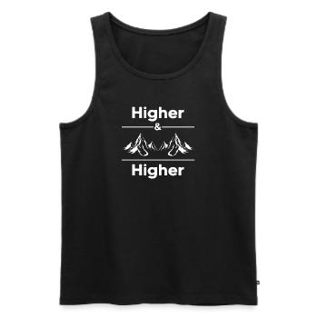 Alpinist Bergsteiger alpin Bergwandern Berg Gipfel - Männer Premium Bio Tank Top - Schwarz - Vorne - AI Model Male 178 light (178cm)