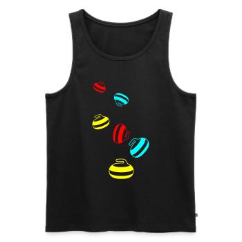 Curling sport - Männer Premium Bio Tank Top - Schwarz - Vorne - Michal (187cm)