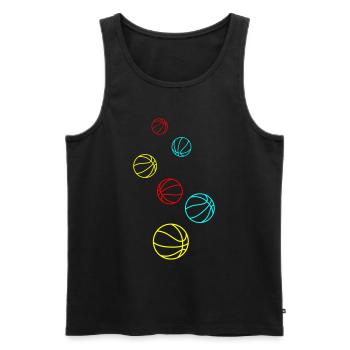 Basketball - Men's Premium Organic Tank Top - black - Front - Michal (187cm)