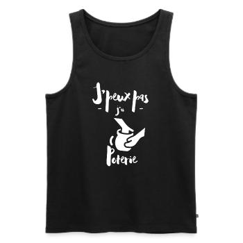 J'peux pas j'ai Poterie - Débardeur bio Premium Homme - noir - Devant - AI Model Male 178 light (178cm)