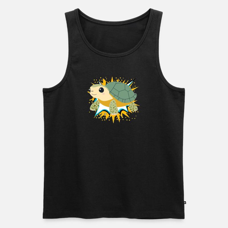 Turtle Uralt - Männer Premium Bio Tank Top - undefined