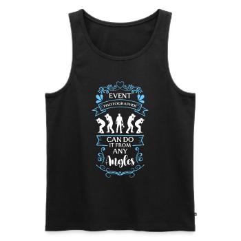 Kamera Foto Objektiv - Männer Premium Bio Tank Top - Schwarz - Vorne - Michal (187cm)