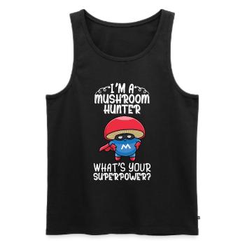 Cueilleurs de champignons et amis champignons - Débardeur bio Premium Homme - noir - Devant - Michal (187cm)