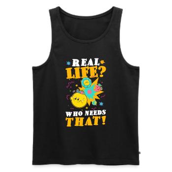 Comicstyle Art Boom - Men's Premium Organic Tank Top - black - Front - Michal (187cm)