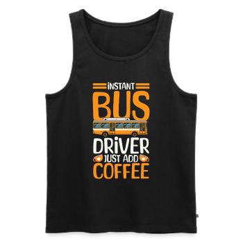 Bus Transport - Men's Premium Organic Tank Top - black - Front - AI Model Male 178 light (178cm)