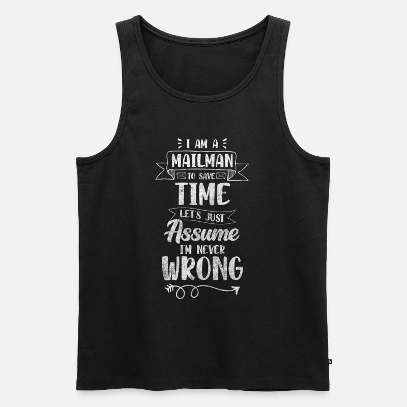 Postbote Kurier - Männer Premium Bio Tank Top - Schwarz