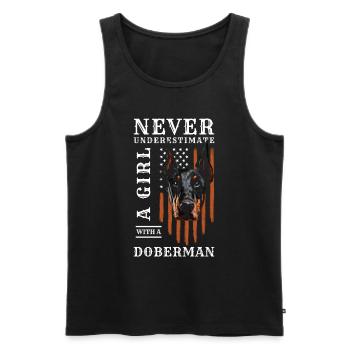 Wachhund Rassehund Beschützer Schutzdienst - Männer Premium Bio Tank Top - Schwarz - Vorne - AI Model Male 178 light (178cm)