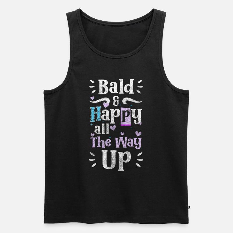 Glatze Glatzkopf Platte Männerproblem - Männer Premium Bio Tank Top - Schwarz