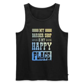 Barber shop - Männer Premium Bio Tank Top - Schwarz - Vorne - Michal (187cm)