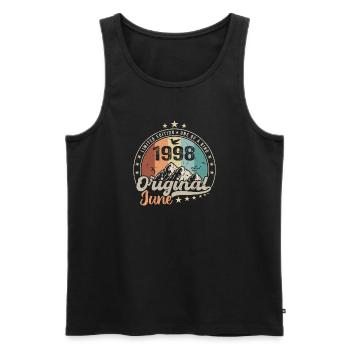 Juni 1998 Retro Vintage Geburtstagsgeschenk 1998 - Männer Premium Bio Tank Top - Schwarz - Vorne - Michal (187cm)
