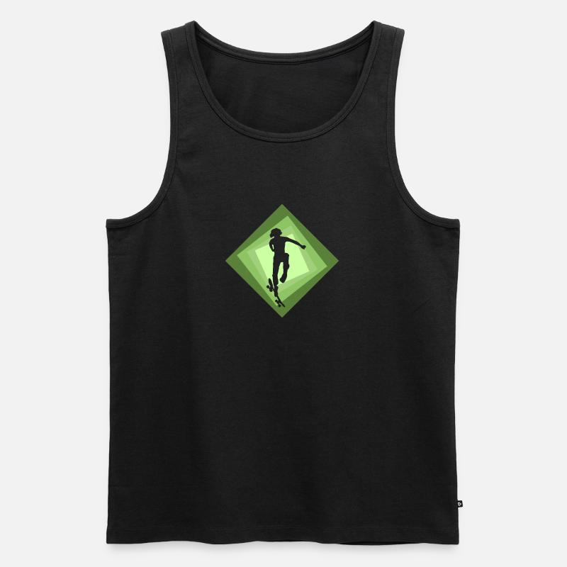 Halfpipe Skateboarder - Männer Premium Bio Tank Top - undefined