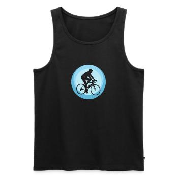 Bicycle Fahrradfahren - Männer Premium Bio Tank Top - Schwarz - Vorne - Michal (187cm)