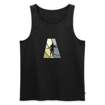 Fieldhockey Hallenhockey - Männer Premium Bio Tank Top - Schwarz - Vorne - Michal (187cm)