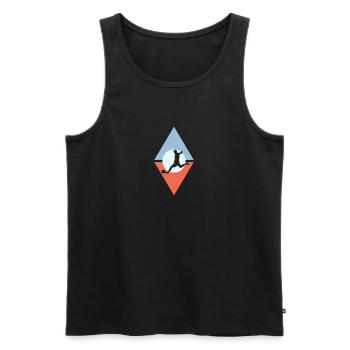 Fußball Fussball Verteidiger - Männer Premium Bio Tank Top - Schwarz - Vorne - AI Model Male 178 light (178cm)