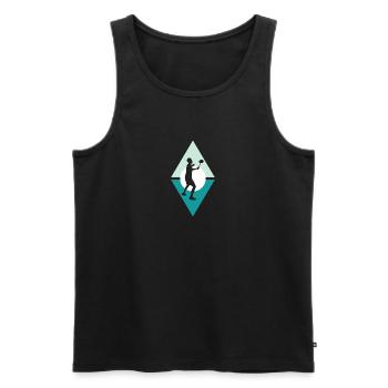 Badminton Smash Clear - Männer Premium Bio Tank Top - Schwarz - Vorne - Michal (187cm)