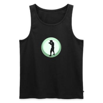 Boxen Uppercut - Männer Premium Bio Tank Top - Schwarz - Vorne - Michal (187cm)