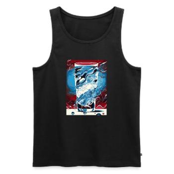 Fumer de l’eau (collection d’œuvres d’art) - Débardeur bio Premium Homme - noir - Devant - Michal (187cm)
