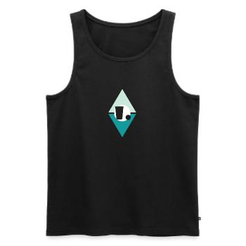 Beerpong Beer Beer Bottle - Men's Premium Organic Tank Top - black - Front - AI Model Male 178 light (178cm)