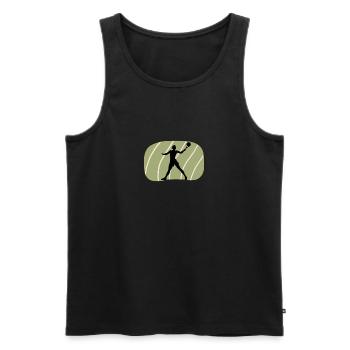 Beach Tennis Tennis Tennis - Men's Premium Organic Tank Top - black - Front - Michal (187cm)