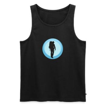 Backpacking Backpacker Pilger - Männer Premium Bio Tank Top - Schwarz - Vorne - AI Model Male 178 light (178cm)