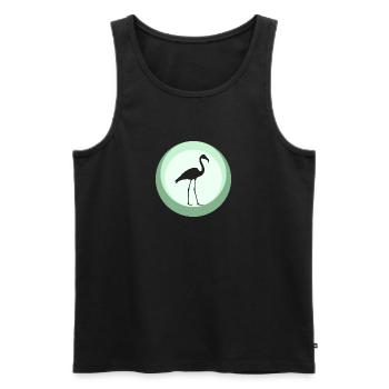 Flamenco Flamingo Wasservogel - Männer Premium Bio Tank Top - Schwarz - Vorne - Michal (187cm)