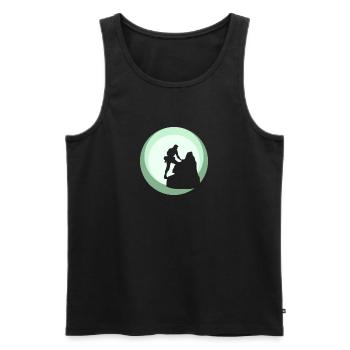 Kletterwand Klettern Gipfel - Männer Premium Bio Tank Top - Schwarz - Vorne - Michal (187cm)