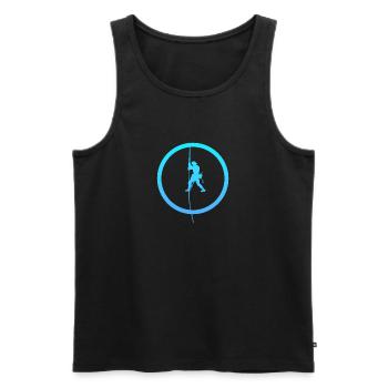 Klettern Felsklettern Bergsteiger - Männer Premium Bio Tank Top - Schwarz - Vorne - Michal (187cm)