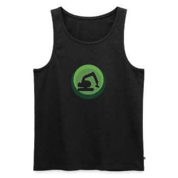 Baustelle Baggerfahrerin Baggerfahrer - Männer Premium Bio Tank Top - Schwarz - Vorne - Michal (187cm)