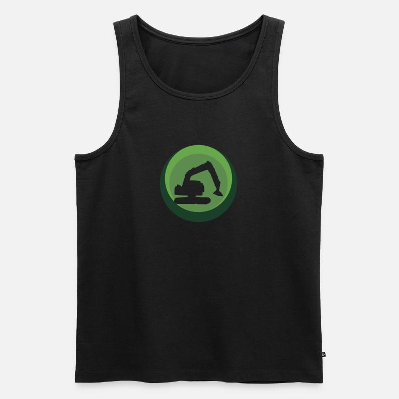 Baustelle Baggerfahrerin Baggerfahrer - Männer Premium Bio Tank Top - undefined