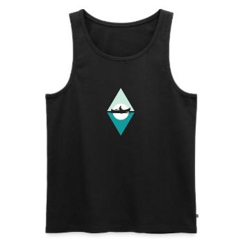Kanu Wildwasser Kajak - Männer Premium Bio Tank Top - Schwarz - Vorne - Michal (187cm)