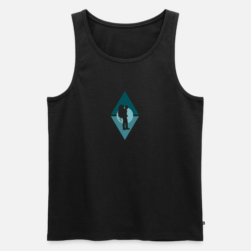 Backpacker Wanderer Wandern - Männer Premium Bio Tank Top - undefined