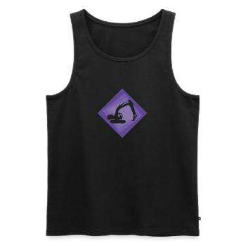Bagger Baggerfahrerin Bauarbeiter - Männer Premium Bio Tank Top - Schwarz - Vorne - Michal (187cm)