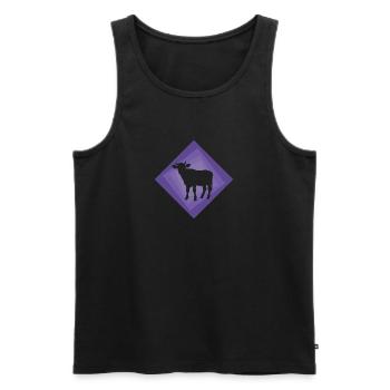 cow, beef, agriculture - Men's Premium Organic Tank Top - black - Front - AI Model Male 178 light (178cm)