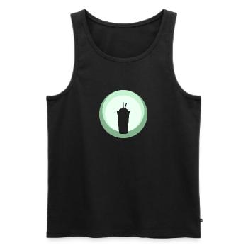 Tee Boba Bubble - Männer Premium Bio Tank Top - Schwarz - Vorne - AI Model Male 178 light (178cm)