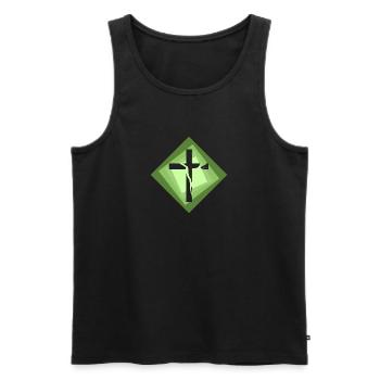 Bible Christ Croix - Débardeur bio Premium Homme - noir - Devant - Michal (187cm)
