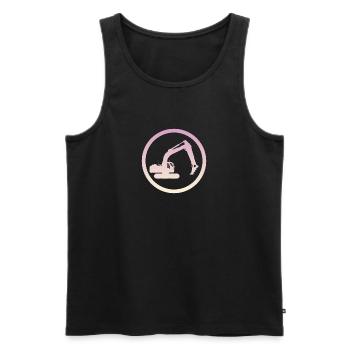 Baggerfahrer Baustelle Baggerfahrerin - Männer Premium Bio Tank Top - Schwarz - Vorne - Michal (187cm)