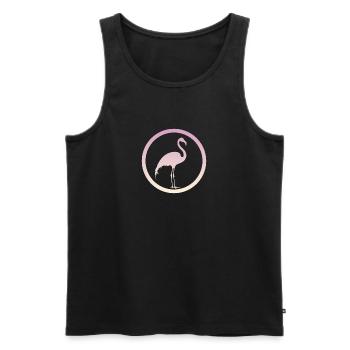 Wasservogel Flamenco Flamingos - Männer Premium Bio Tank Top - Schwarz - Vorne - Michal (187cm)