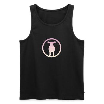 Cornes de vache Agriculture - Débardeur bio Premium Homme - noir - Devant - Michal (187cm)