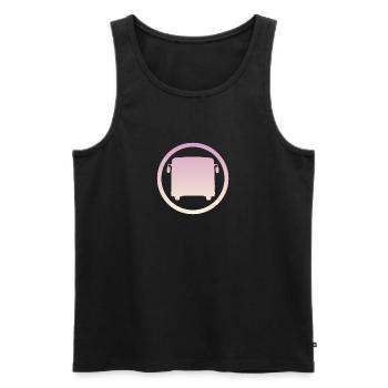 Bus Schulbus Fahrer - Männer Premium Bio Tank Top - Schwarz - Vorne - Michal (187cm)