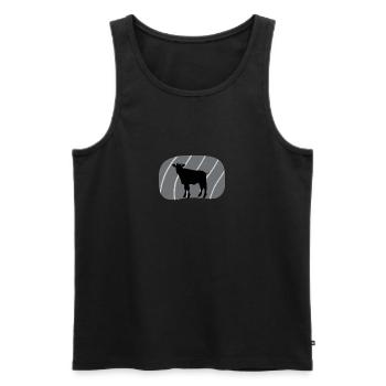 Cornes de vache Vache - Débardeur bio Premium Homme - noir - Devant - Michal (187cm)